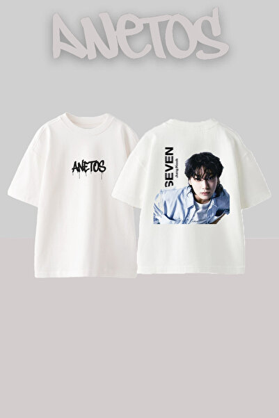 Anetos Sedam Jungkook dizajnerskih rančeva Štampano Pamuk bela Oversize kroj ...