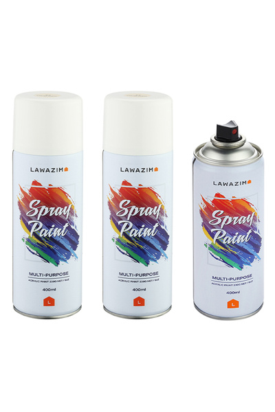 Lawazim Spray Paint Set 3 Piece - Multi-Surface 400ml Quick-Drying Paint for Indoor and Outdoor Use