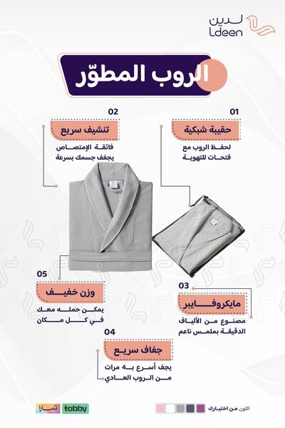 ldeen Unisex Microfiber Bathrobe - Highly Absorbent Bath Robe Soft on Skin Multiple Colors and Sizes