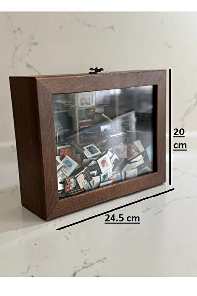 Ouptec Ahşap Dikdörtgen Kutu Çok Amaçlı Kapaklı Organizer Hediye Kutusu El YA...