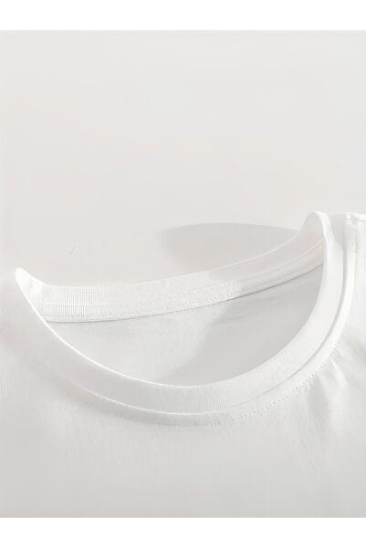 Anetos Ricardo Quaresma Design Back Printed Cotton White Oversize T-Shirt