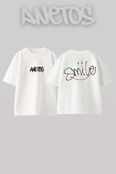 Anetos أحتاج حقًا إلى تي شيرت قطني أبيض كبير الحجم مطبوع عليه تصميم على الظهر