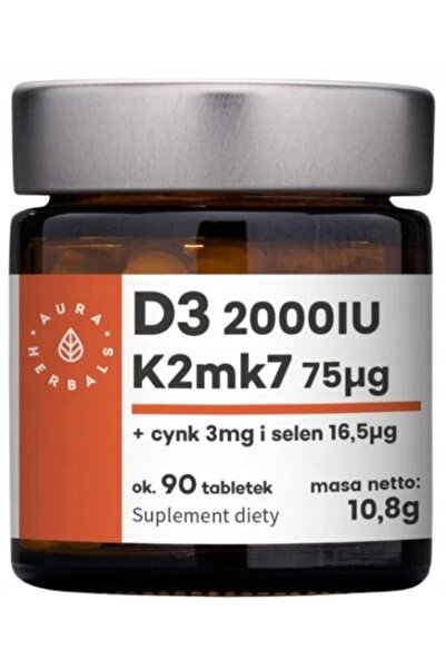 Other Aura Herbals Vitamina D3 2000 UI + K2 + Zinc + Seleniu 90 comprimate