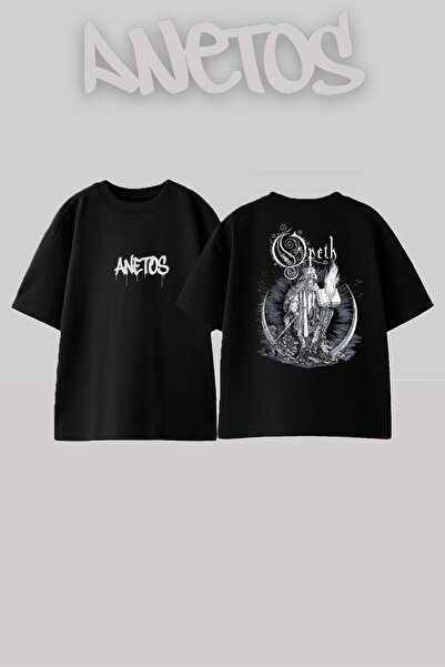 Anetos Opeth 4 dizajn, pamučna crna oversize majica sa zadnjim printom