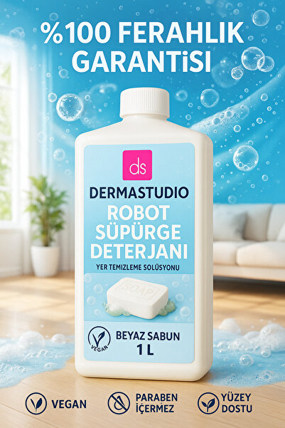 DERMASTUDİO Robot Süpürge Deterjanı Beyaz Sabun 1 L – Yer Temizleme Solüsyonu