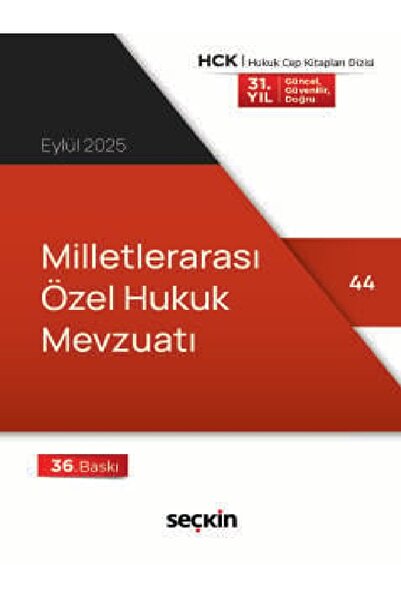 Seçkin Yayıncılık Milletlerarası Özel Hukuk Mevzuatı (Cep Kitabı)
