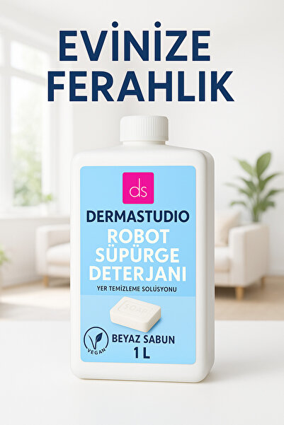 DERMASTUDİO Robot Süpürge Deterjanı Beyaz Sabun 1 L – Yer Temizleme Solüsyonu