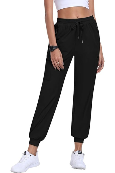 OEM Women's breathable 5-pocket long sports pants, black M