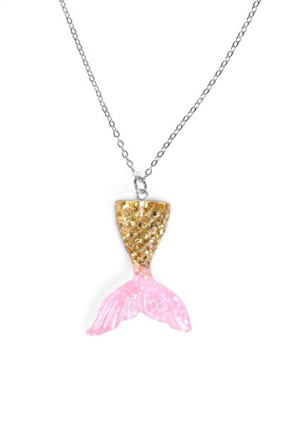 THK Colier Pandora cu lanț și sirenă, zână, regină, turcoaz, violet