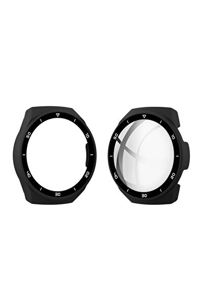 Other Carcasă 2 în 1 cu sticlă pentru Huawei Watch GT 2e (Negru)