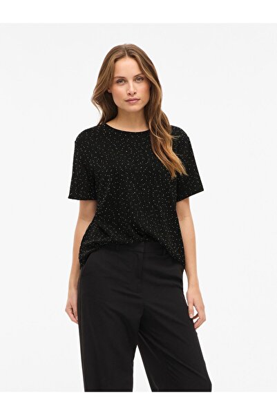 VILA Oberteil mit kurzen Ärmeln VISILNA Rundhals