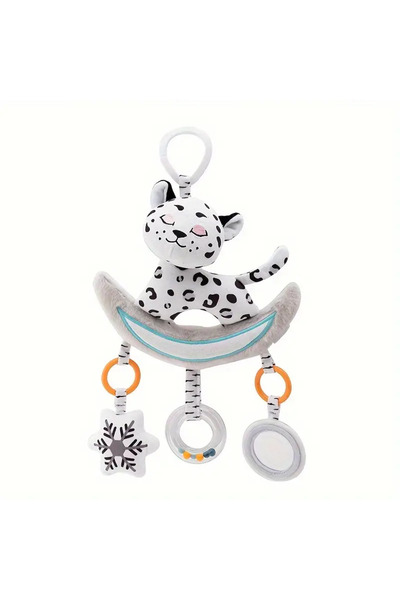 Picodino Musical Mobile Black & White for Babies – Bed Toy with Rattles and Bell, Leopard