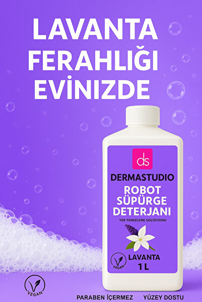 DERMASTUDİO Robot Süpürge Deterjanı Lavanta 1 L – Yer Temizleme Solüsyonu