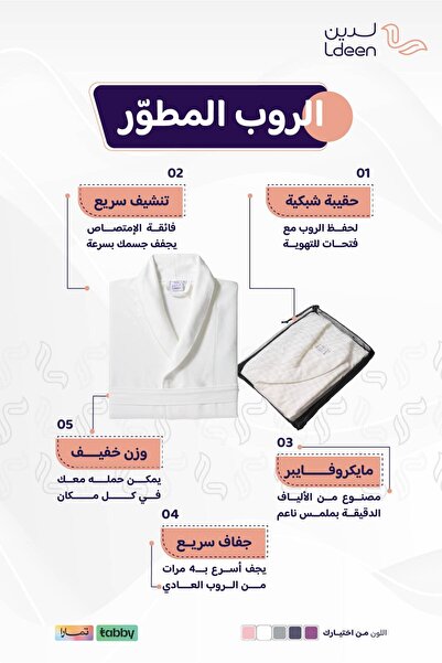 ldeen Unisex Microfiber Bathrobe - Highly Absorbent Bath Robe Soft on Skin Multiple Colors and Sizes