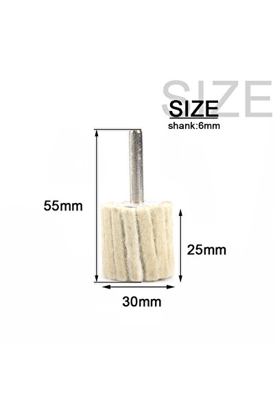 Choice1 قرص تلميع من صوف اللبادي، قطره 30 مم، قطعة واحدة، رأس تجليخ للمثقاب ا...