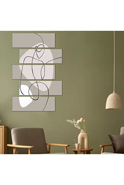 Generic Modern Abstract Art Wall Panel - 24090 - Divided into five graduated pieces - 2