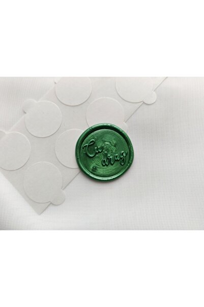 Unbranded/Generic Set 25 Sigilii din Ceară Verde Padure – Inscripție „Cu drag” – Ø 2,5 cm – Handmade