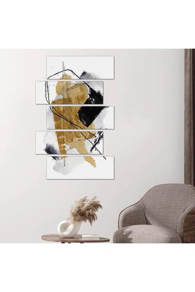 Generic Abstract Art Wall Panel - 24564 - Divided into five graduated pieces - 2