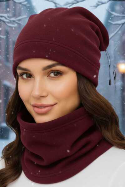 Mood Agenda طقم قبعة صوفية وطوق للرقبة للنساء