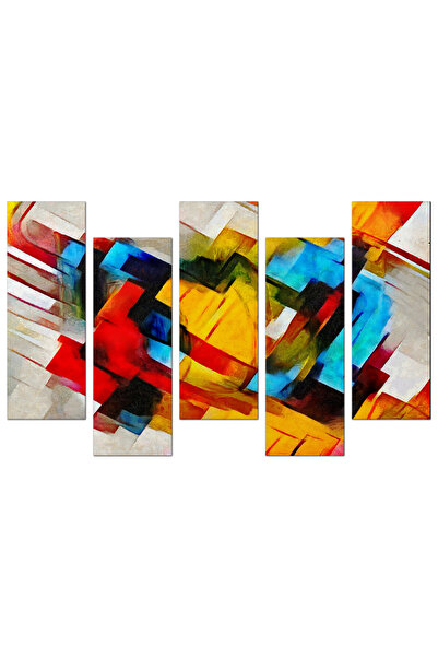 Generic Wall panel - abstract art - 721-2 - divided into five graduated pieces - 2