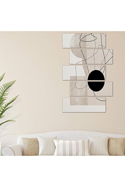 Generic Modern Abstract Art Wall Panel - 24121 - Divided into five graduated pieces - 2
