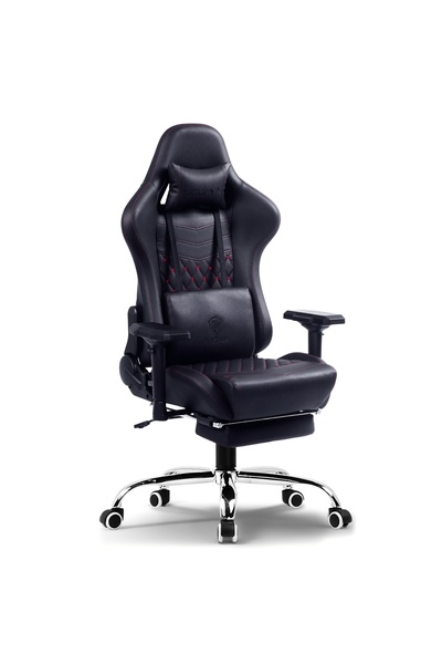 DOWINX Ergonomic Computer Gaming Chair, Reclining Office Chair with Massage Cushion - Black
