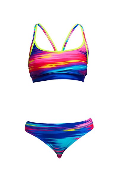 FUNKİTA Lost Ocean Women's Bikini Set – Sports Top & Brief Bottom, Comfortabl...