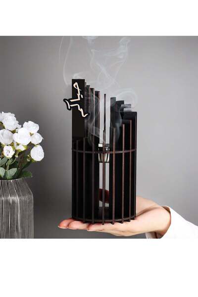 Story of candle مبخرة توزيعات فريده و مميزه بعبارة (أهلا وسهلا) لون أسود