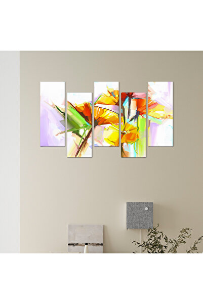 Generic Wall panel - Flowers - 671 - Divided into five graduated pieces - 2