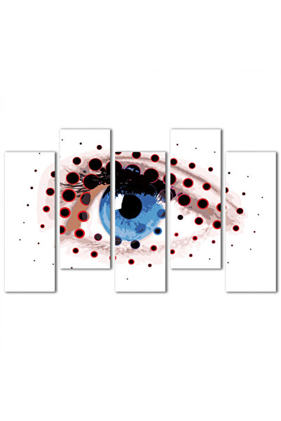 Generic Wall panel - Eye drawing - 1526 - divided into five graduated pieces - 2