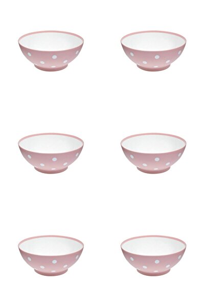 Vervo.ro pentru minți curioase Set of Bowls, 6 Pieces, 350 ml, Plastic, Pink