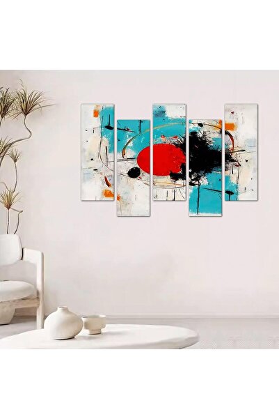 Generic Modern Abstract Art Wall Panel - 24064 - Divided into five graduated pieces - 2