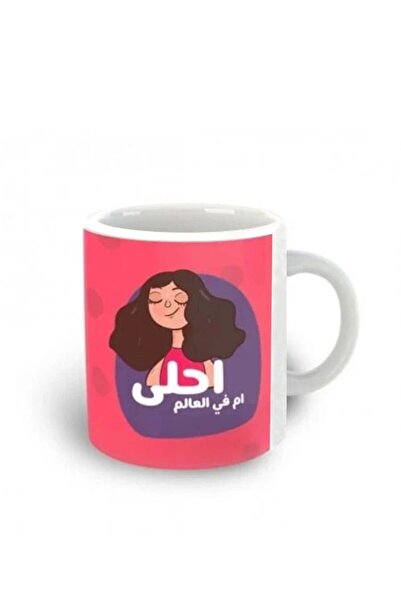 Story of candle A ceramic candle holder with a print of the design "The sweetest mother in the world"