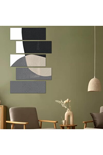 Generic Modern Abstract Art Wall Panel - 24092 - Divided into five graduated pieces - 2