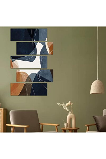 Generic Modern Abstract Art Wall Panel - 24100 - Divided into five graduated pieces - 2