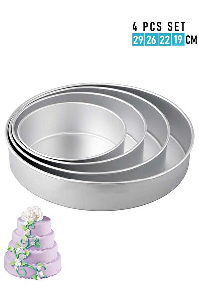 Newflon Mecca Household 4-Piece Tray Set for Bread, Pizza and Cake
