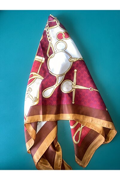 MOREPERLA Patterned Colorful Scarf 65/65 cm Imported Silk