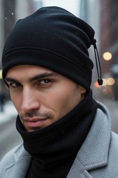 Mood Agenda طقم قبعة صوفية وطوق للرقبة للرجال