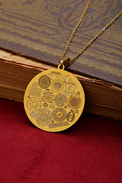 GM SİLVER Celbi Koruma 316l Gold Çelik kolye