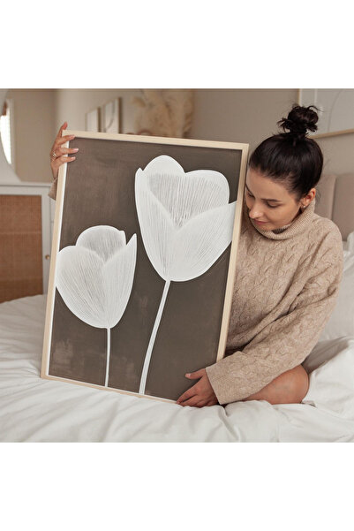 Tuba Decor Tablo dintr-o singură bucată cu rame din lemn pentru sufragerie, s...