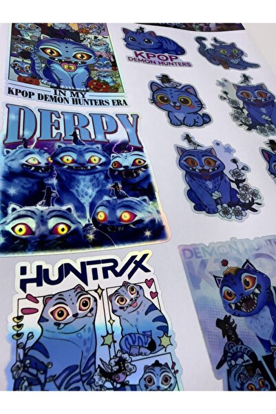 cakaybu Set de etichete autocolante Demon Hunters KPOP | Personaj holografic ...