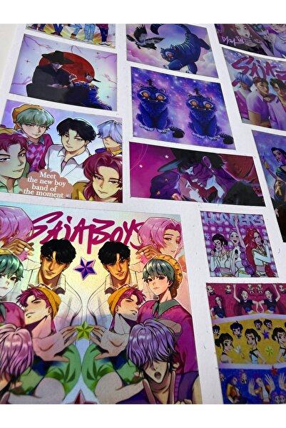 cakaybu مجموعة ملصقات KPOP Demon Hunters |   ملصقات هولوغرافية لموسيقى الكيبو...