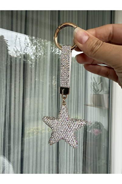 DGK COLLECTİON Sparkling, Zircon Stone Star Keychain 🌟