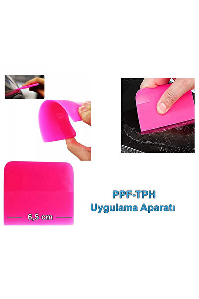 Nemere جهاز تطبيق فيلم الزجاج السيليكوني PPF/TPH باللون الوردي مقاس 6x7.5 سم ...