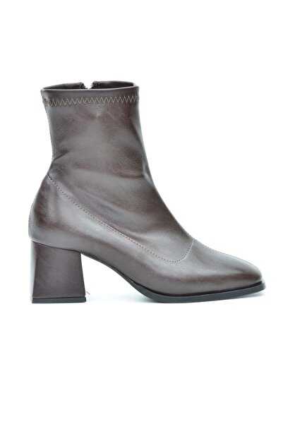 Uzunlu Γυναικείες μπότες Goldstep Skin Flat Toe Square Heel