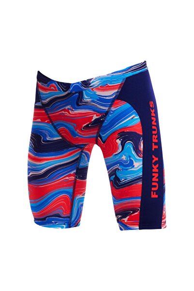 Funky Trunks Jam Wave Craze Boys' Training Swim Trunks, Knee-Length Jammer