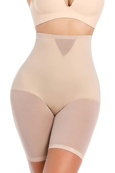 OEM SLIMBELLE - Lenjerie modelatoare cu talie inalta, bej, marime M