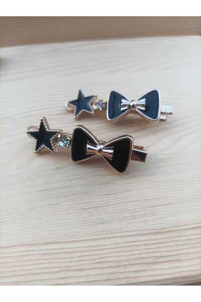 JHTshop Stylishly Designed Set of 2 6 cm Hair Clips – Floral, Bow, Leopard an...