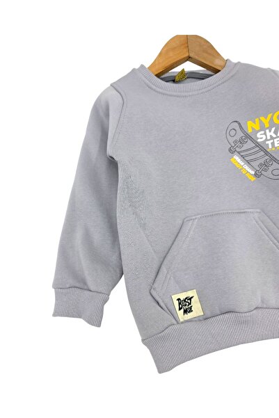 Egelite Boy's Winter 3-Strand Ribbed Tracksuit with Printed Back, Ages 2-3-4-5-6-7, Ot100