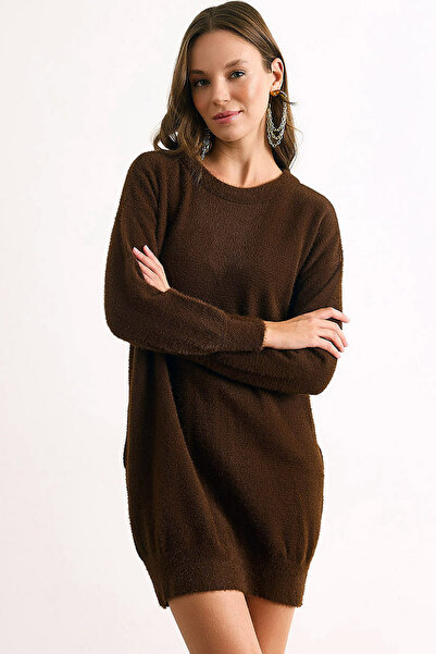 MissKybele Yarım Balıkçı Dik Yakalı Uzun Kollu Soft Yumuşak Doku A-Line Kısa ...